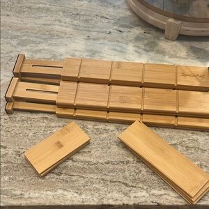 Bamboo Adjustable Drawer Organizer - Natural